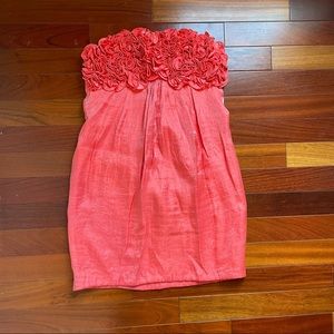 Alexia Admor Ruffled Coral Strapless Dress